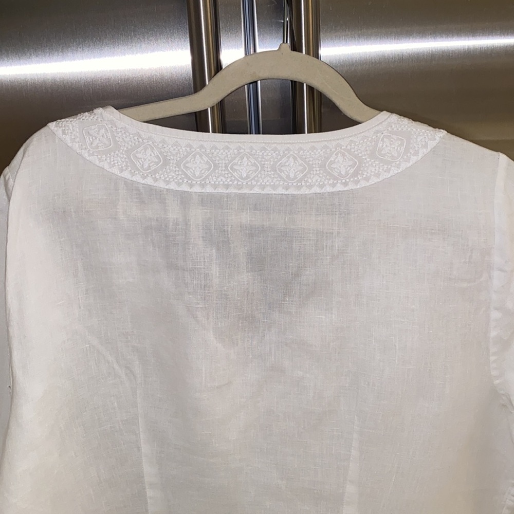 Tommy Bahama embroiled linen tunic beach cover-up - Picture 7 of 8